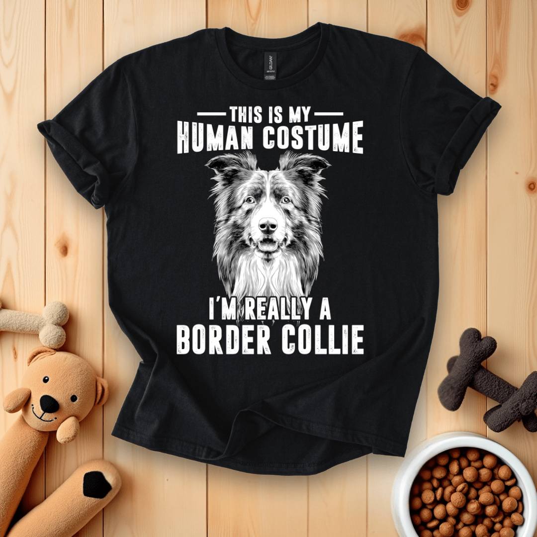 This Is My Human Costume I'm Really A Border Collie T-Shirt