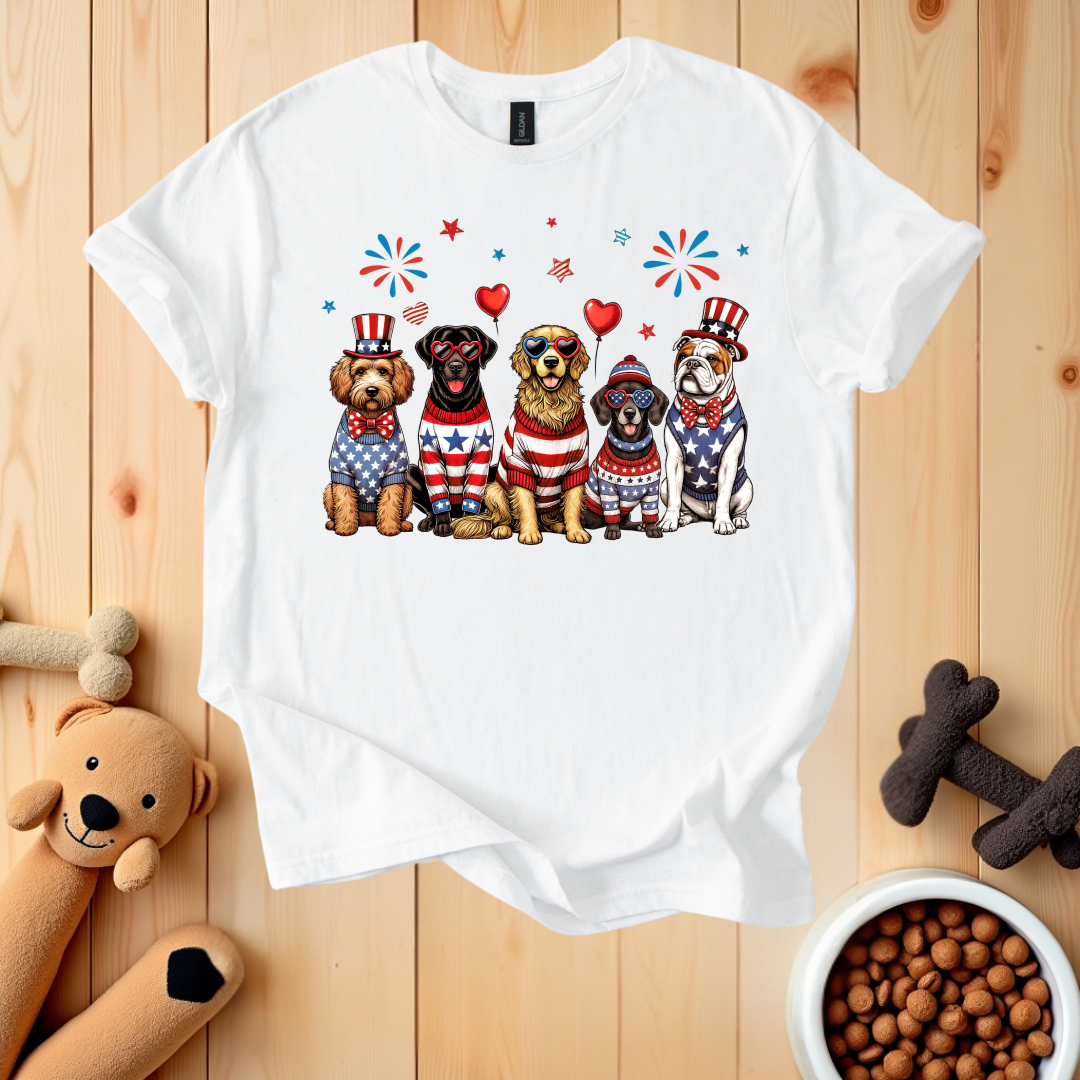 Patriotic Dogs T-Shirt