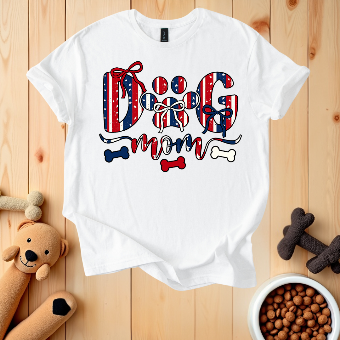Patriotic Dog Mom T-Shirt