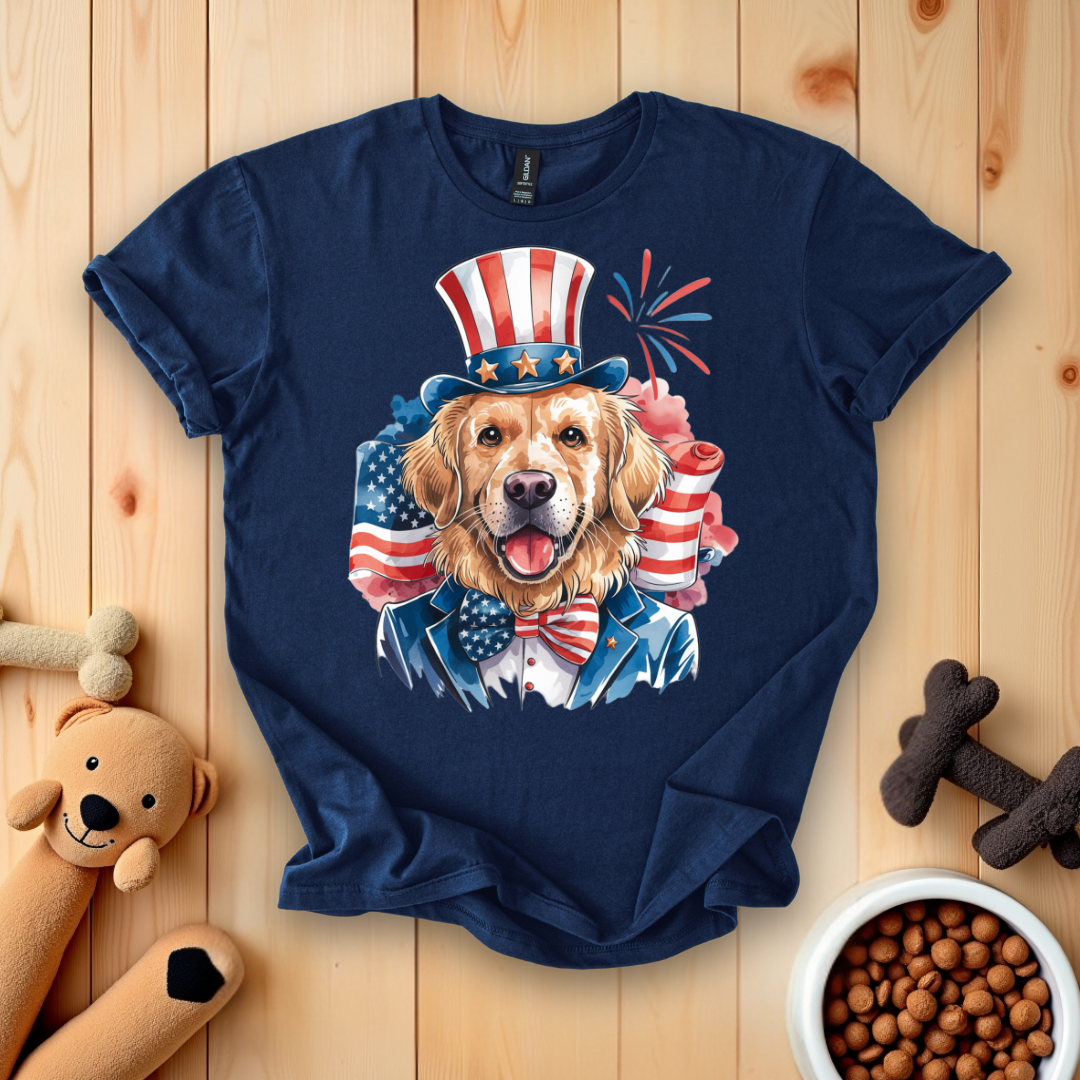 4Th Of July Golden Retriever T-Shirt