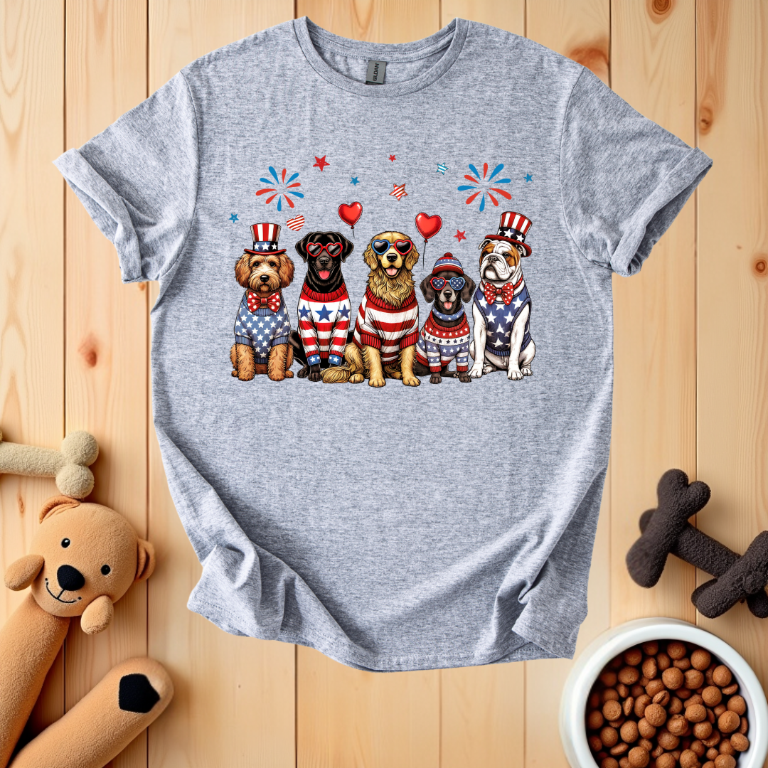 Patriotic Dogs T-Shirt