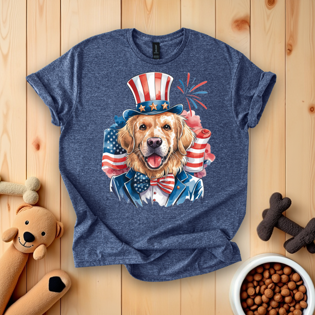 4Th Of July Golden Retriever T-Shirt