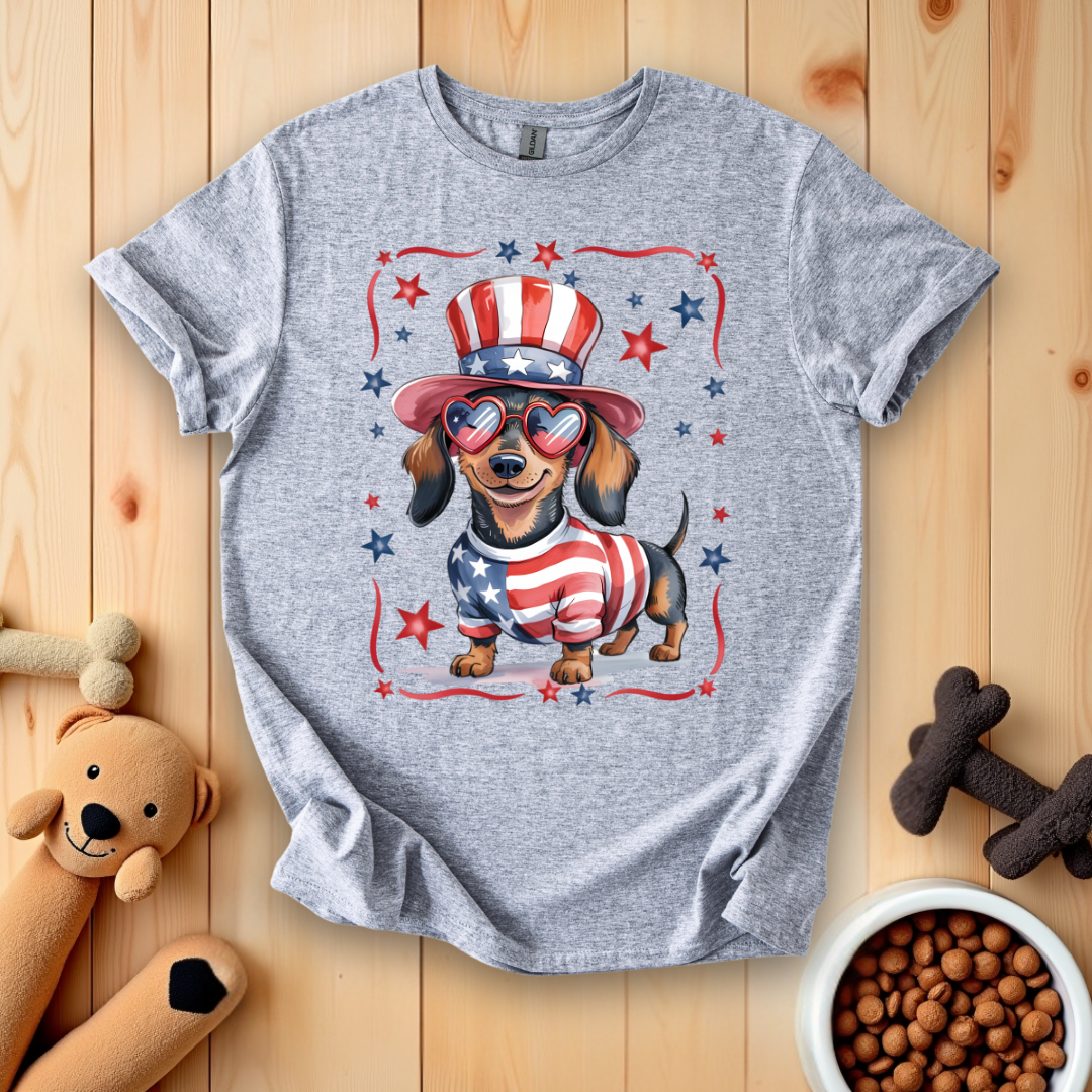 Patriotic Dachshund Dog T-Shirt