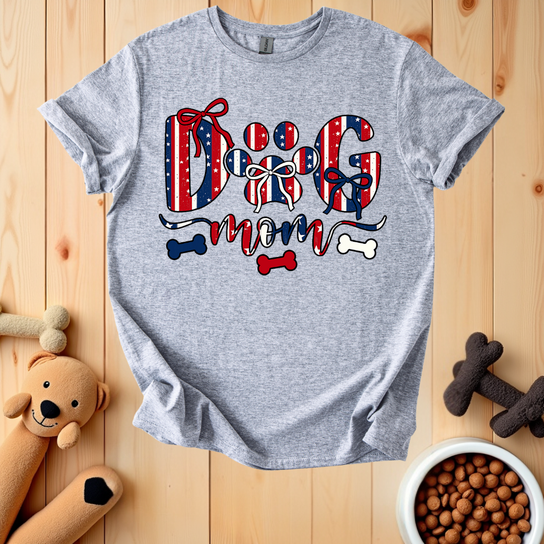 Patriotic Dog Mom T-Shirt