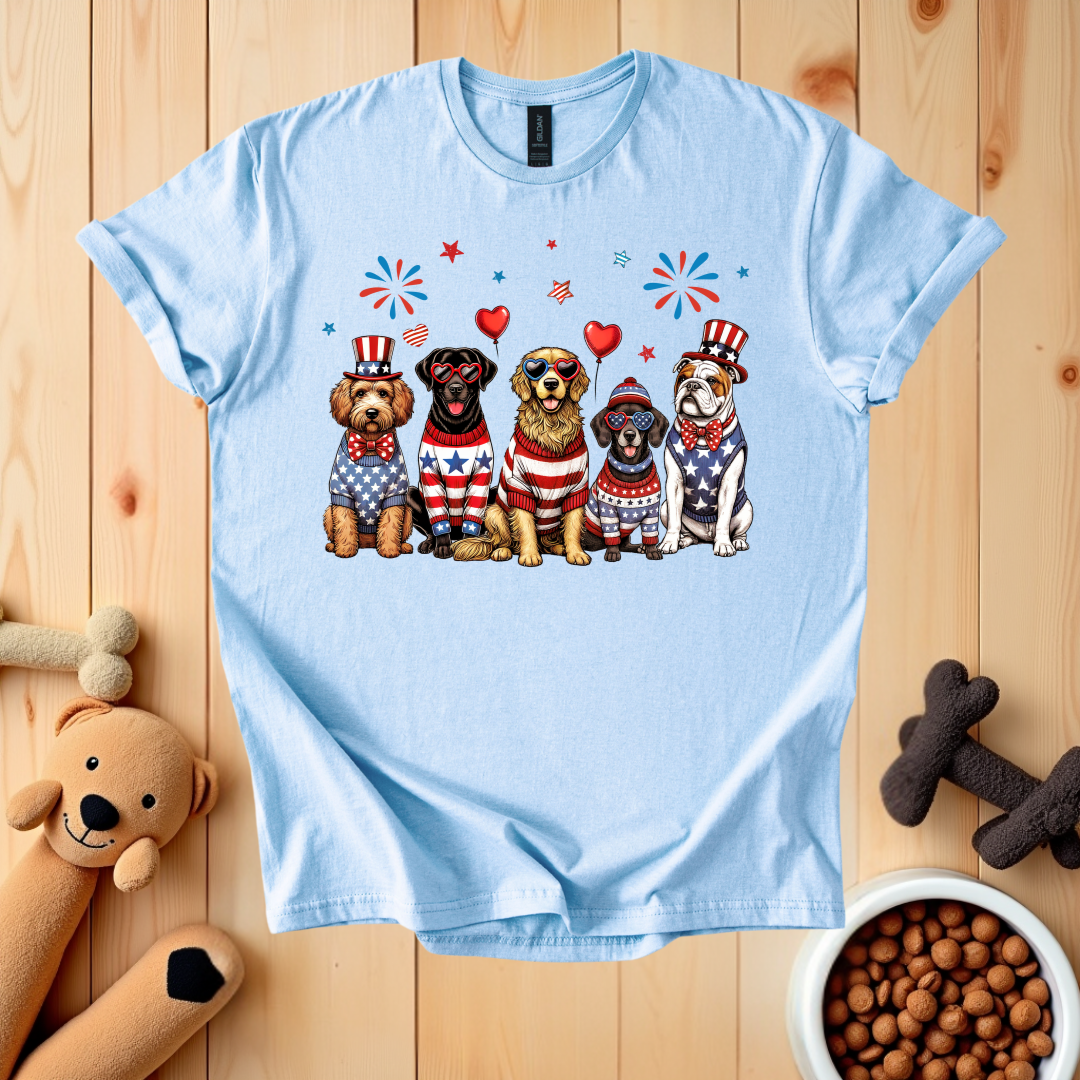 Patriotic Dogs T-Shirt