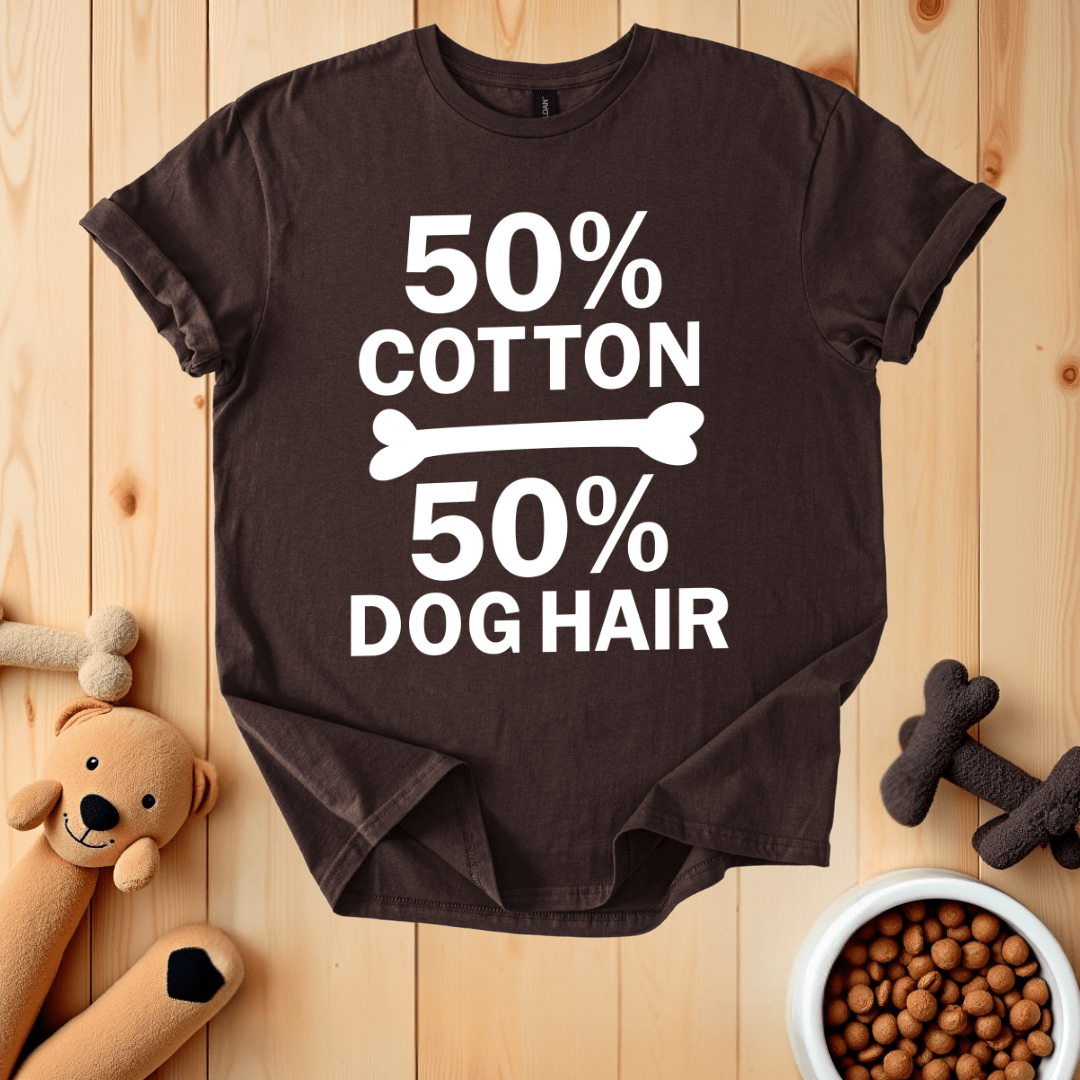 Dark Chocolate / S 50% Cotton 50% Dog Hair T-Shirt