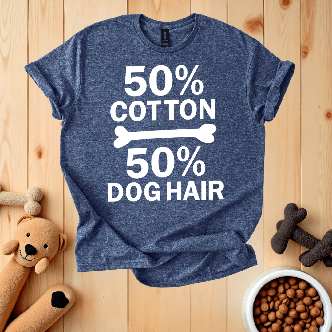 Heather Navy / S 50% Cotton 50% Dog Hair T-Shirt