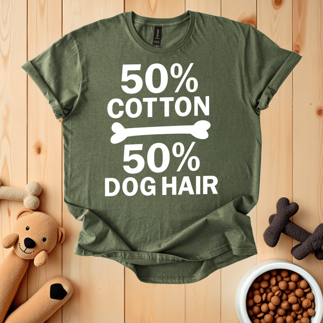 Military Green / S 50% Cotton 50% Dog Hair T-Shirt