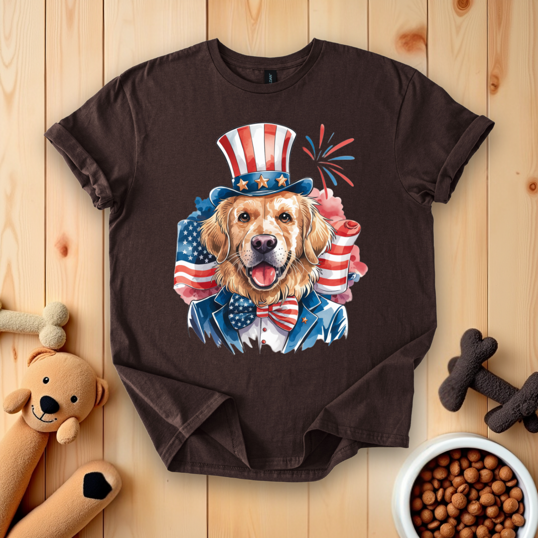 4Th Of July Golden Retriever T-Shirt