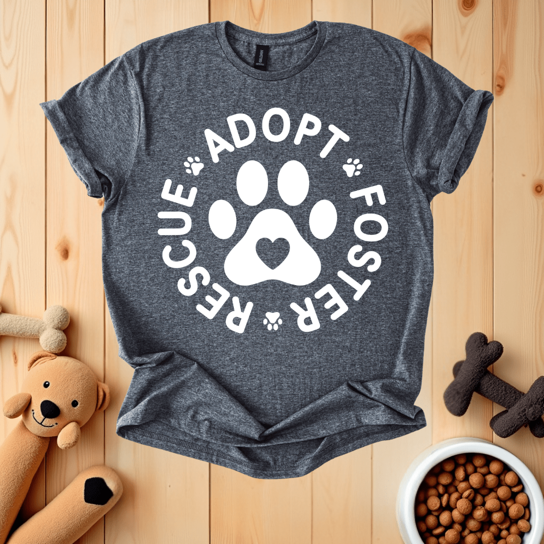 Dark Heather / S Adopt Rescue Foster T-Shirt