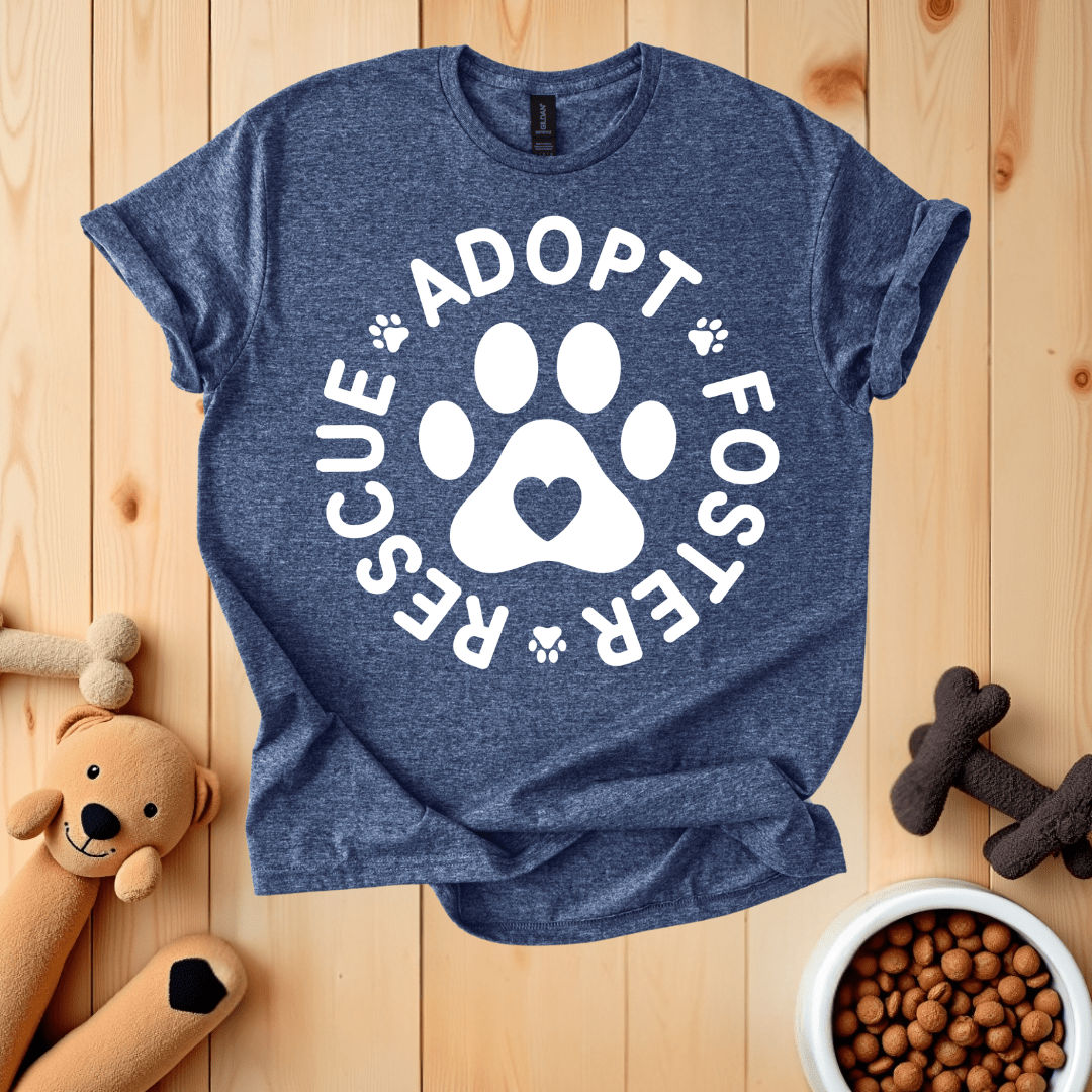 Heather Navy / S Adopt Rescue Foster T-Shirt