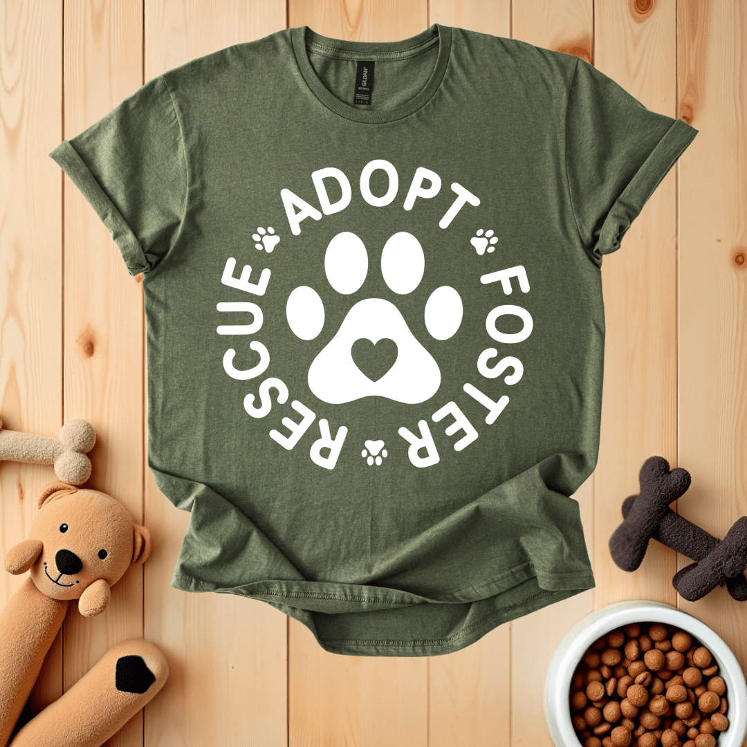 Military Green / S Adopt Rescue Foster T-Shirt