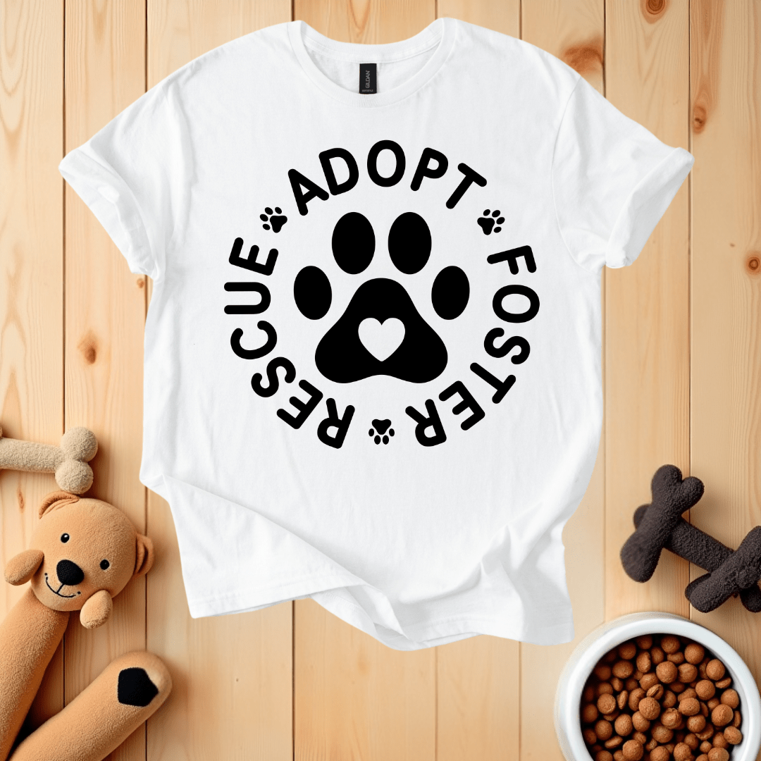 White / S Adopt Rescue Foster T-Shirt