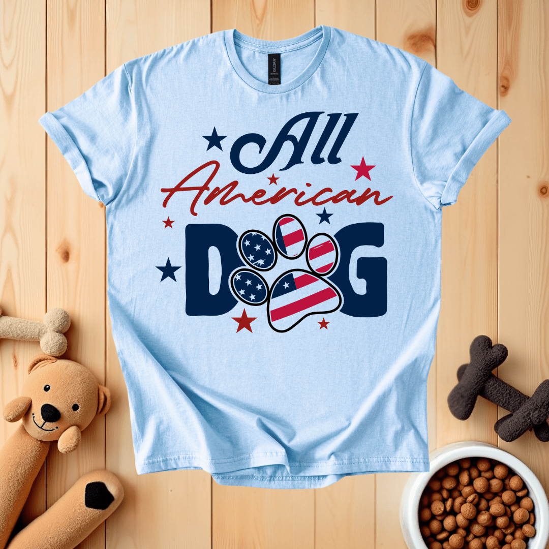 Light Blue / S All American Dog T-Shirt