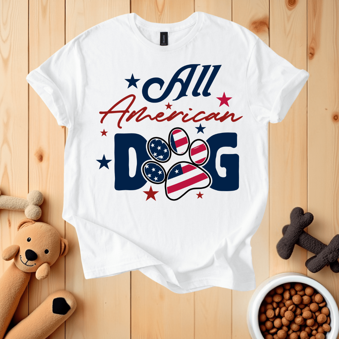 White / S All American Dog T-Shirt