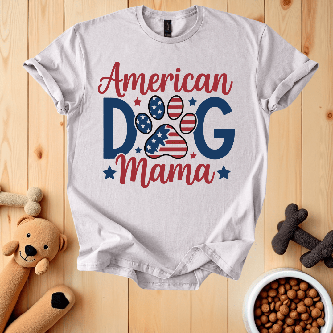 Ice Grey / S American Dog Mama T-Shirt