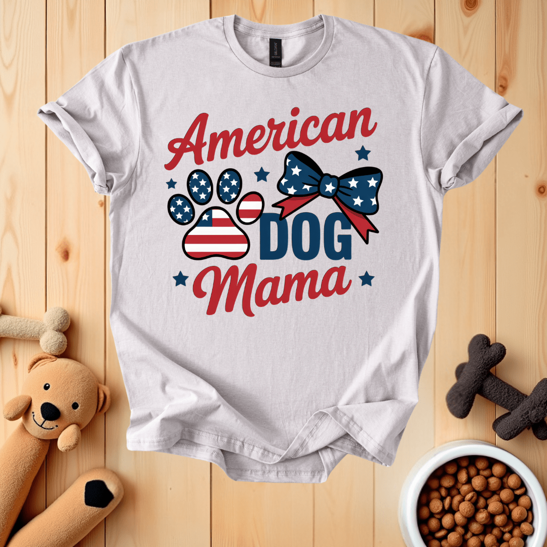 Ice Grey / S American Dog Mama T-Shirt