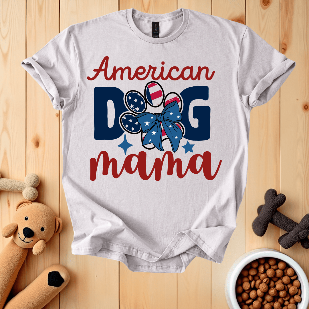 Ice Grey / S American Dog Mama T-Shirt