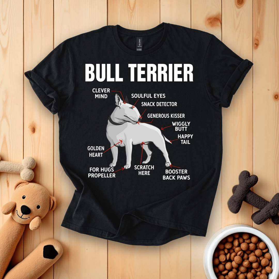 Black / S Anatomy Of A Bull Terrier T-Shirt