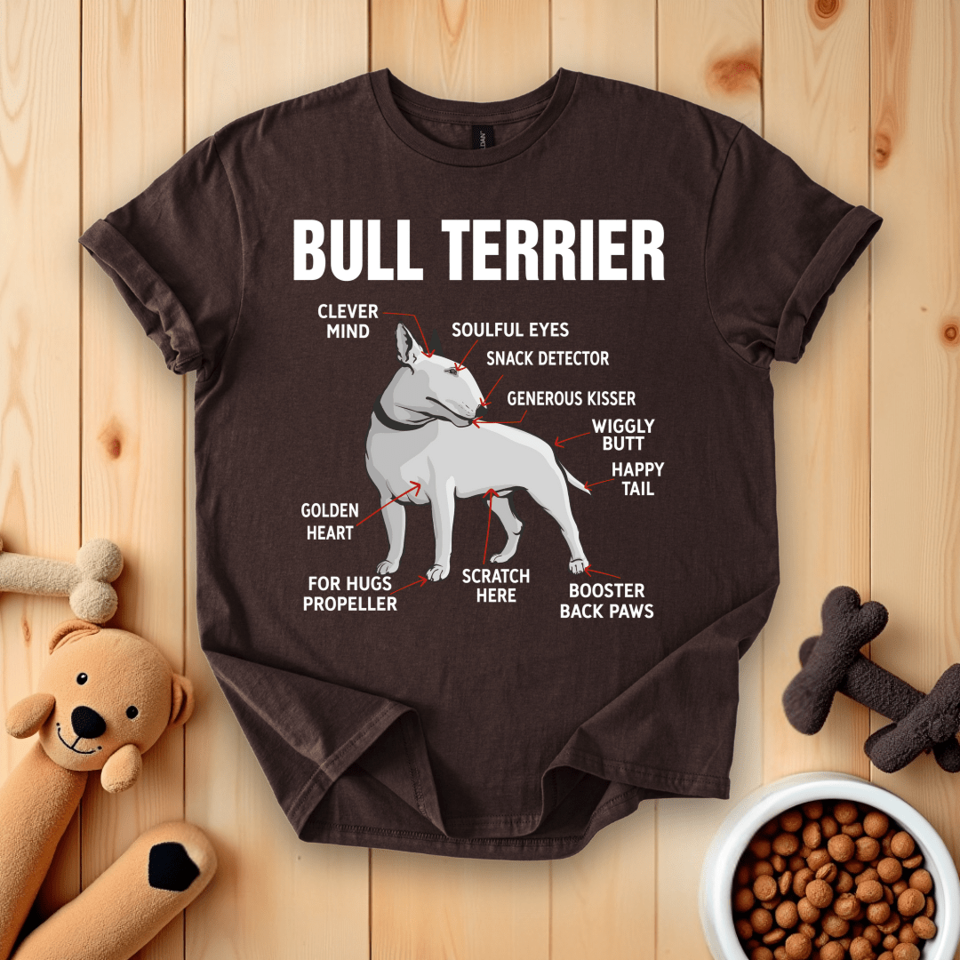 Dark Chocolate / S Anatomy Of A Bull Terrier T-Shirt