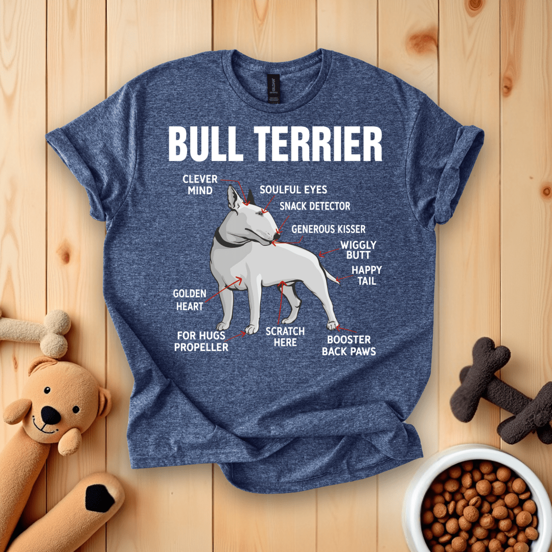 Heather Navy / S Anatomy Of A Bull Terrier T-Shirt