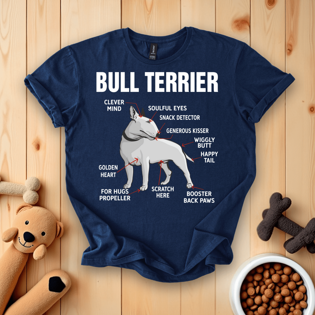Navy / S Anatomy Of A Bull Terrier T-Shirt