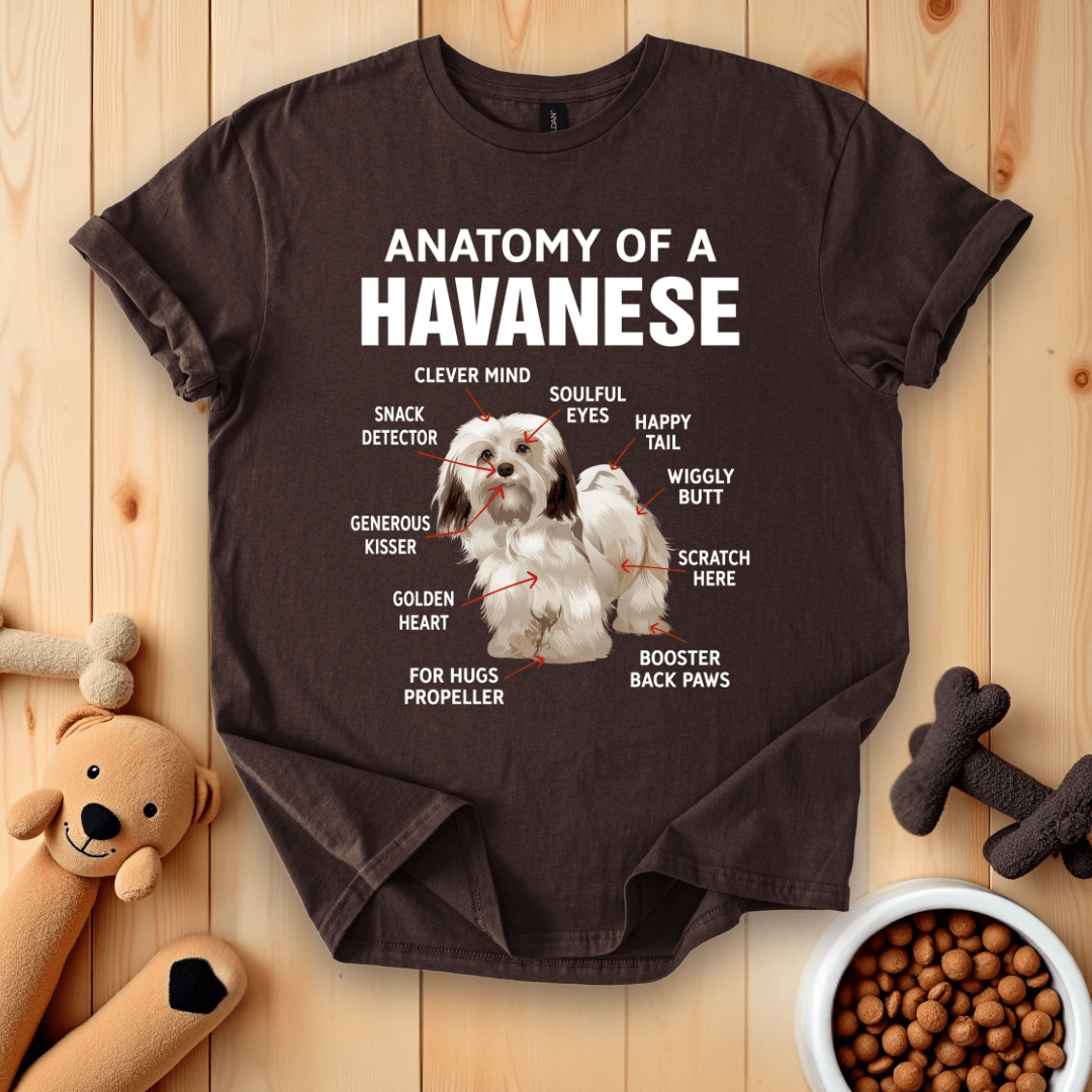 Dark Chocolate / S Anatomy Of A Havanese T-Shirt