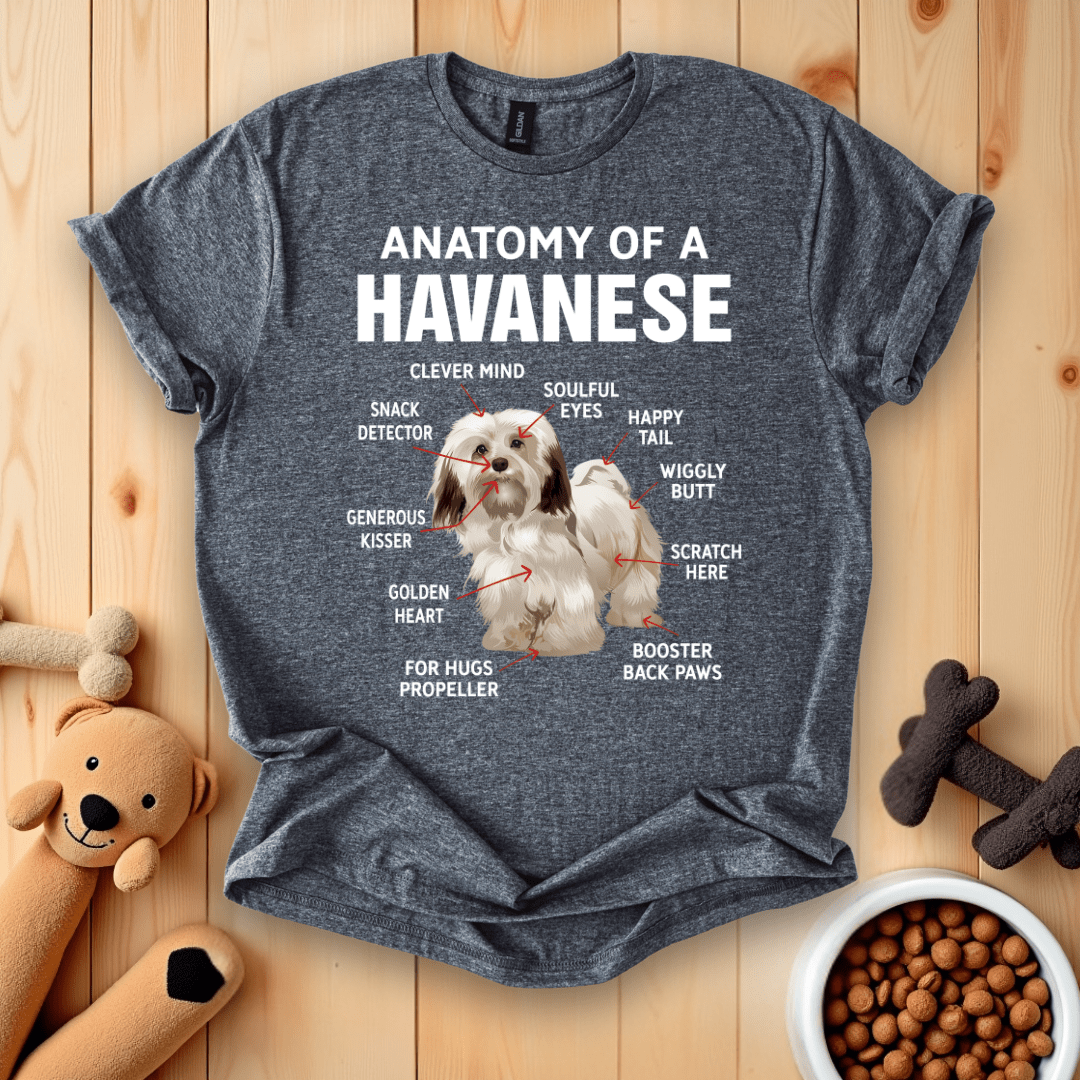 Dark Heather / S Anatomy Of A Havanese T-Shirt