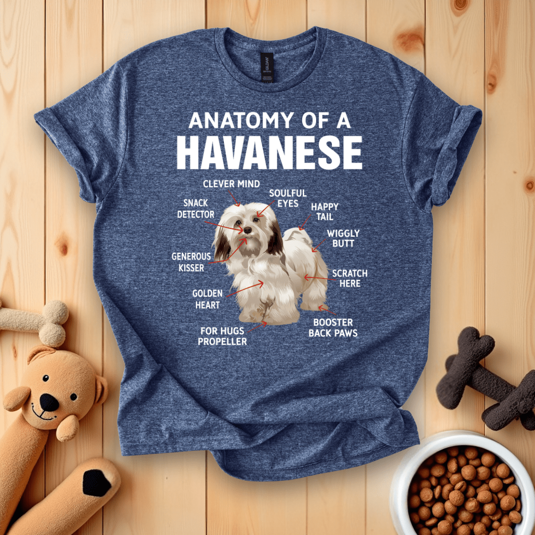 Heather Navy / S Anatomy Of A Havanese T-Shirt