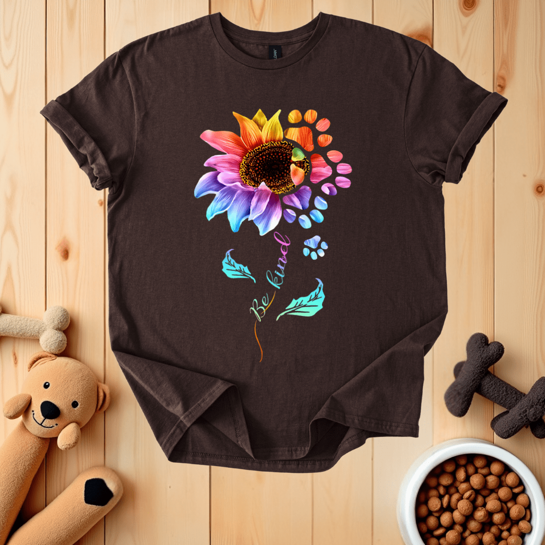 Dark Chocolate / S Be Kind Dog Paw T-Shirt