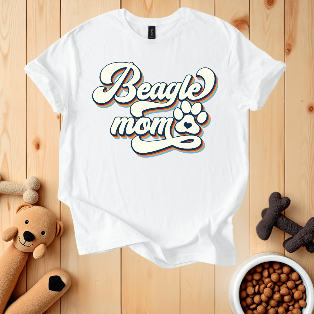 White / S Beagle Mom T-Shirt