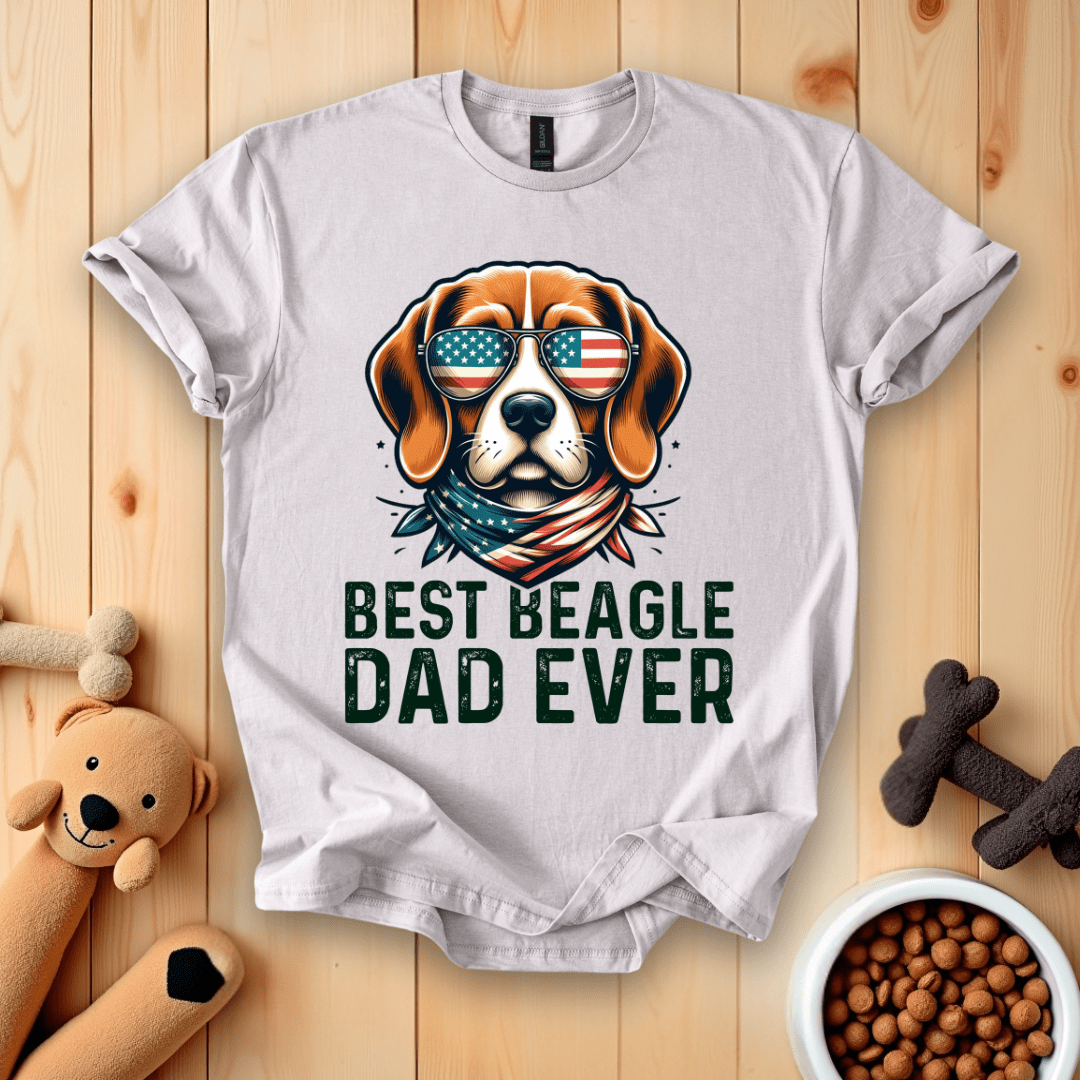 Ice Grey / S Best Beagle Dad Ever T-Shirt