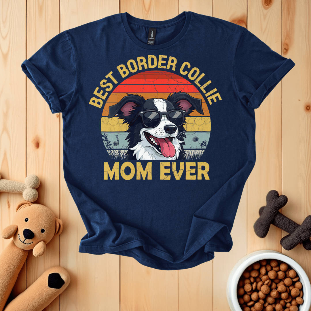 Navy / S Best Border Collie Mom Ever T-Shirt