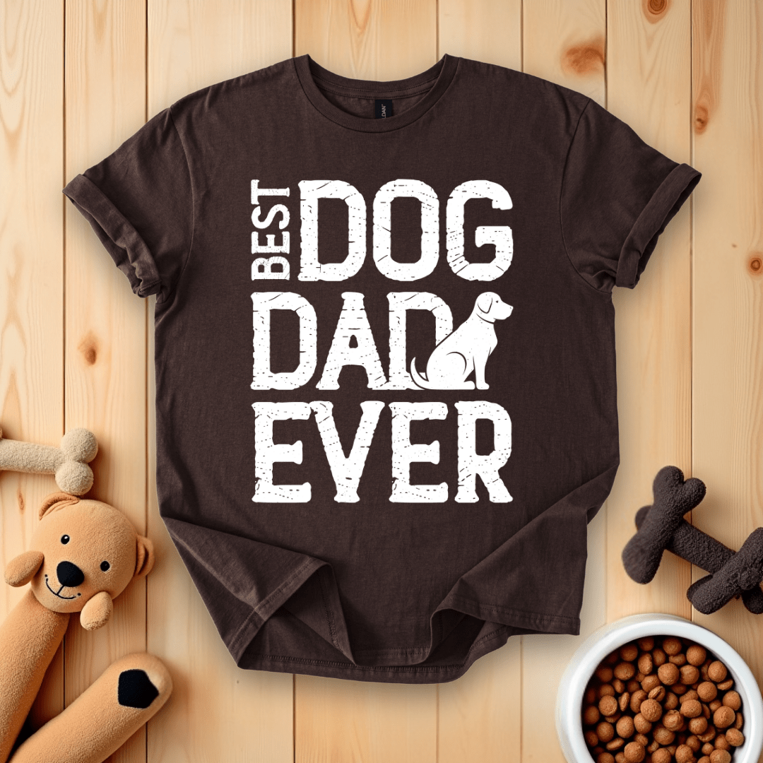 Dark Chocolate / S Best Dog Dad Ever T-Shirt