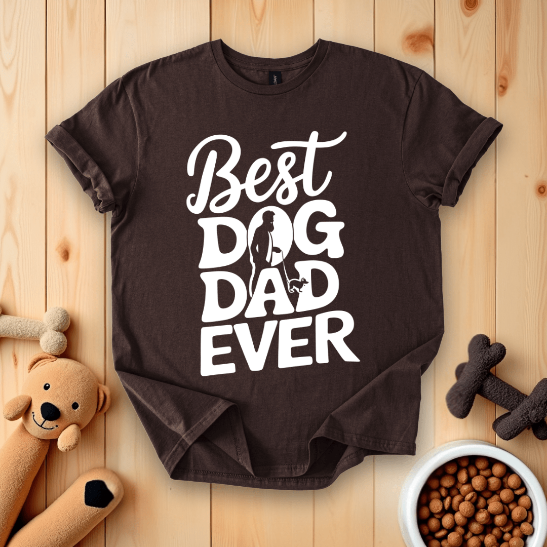 Dark Chocolate / S Best Dog Dad Ever T-Shirt