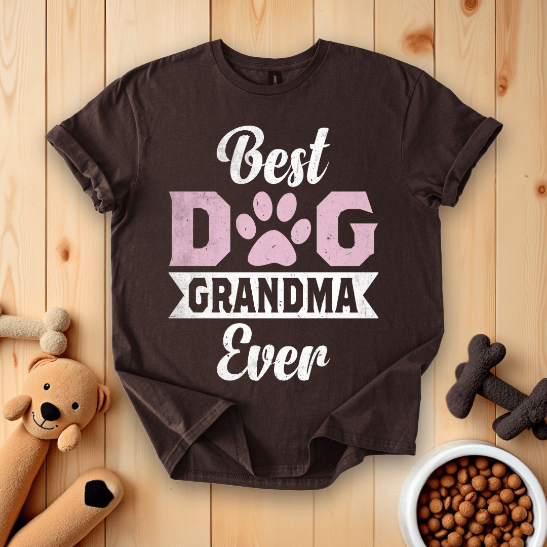 Dark Chocolate / S Best Dog Grandma Ever T-Shirt