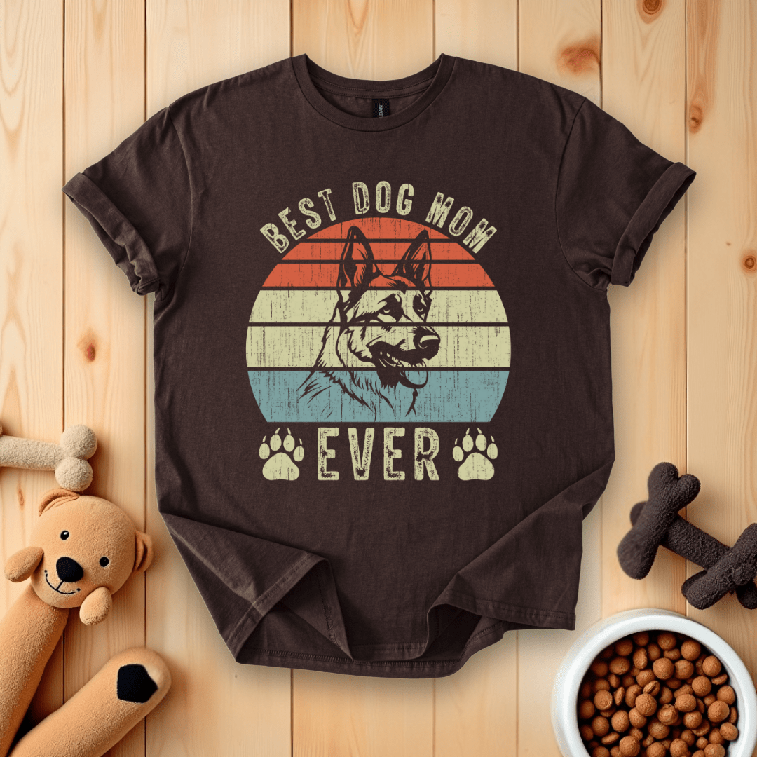 Dark Chocolate / S Best Dog Mom Ever T-Shirt