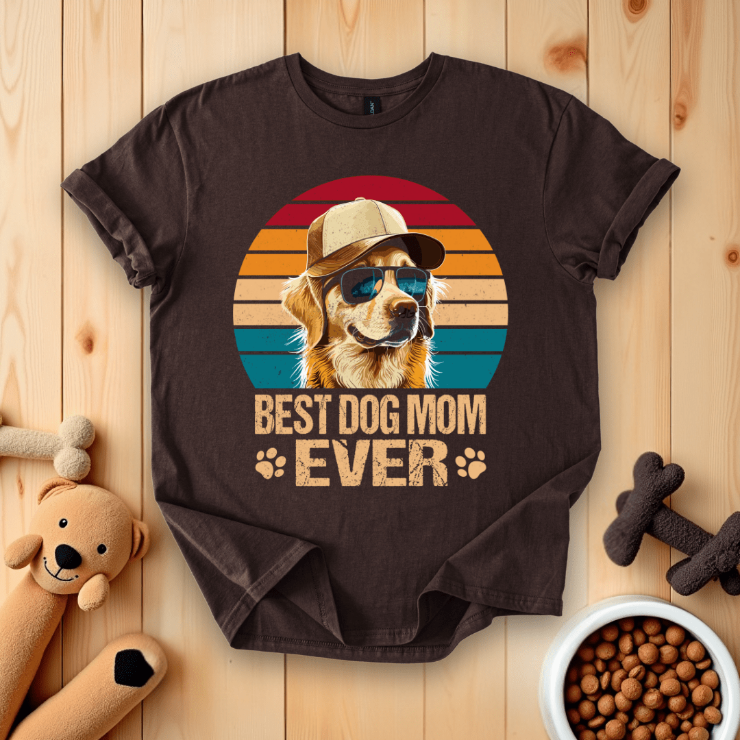 Dark Chocolate / S Best Dog Mom Ever T-Shirt