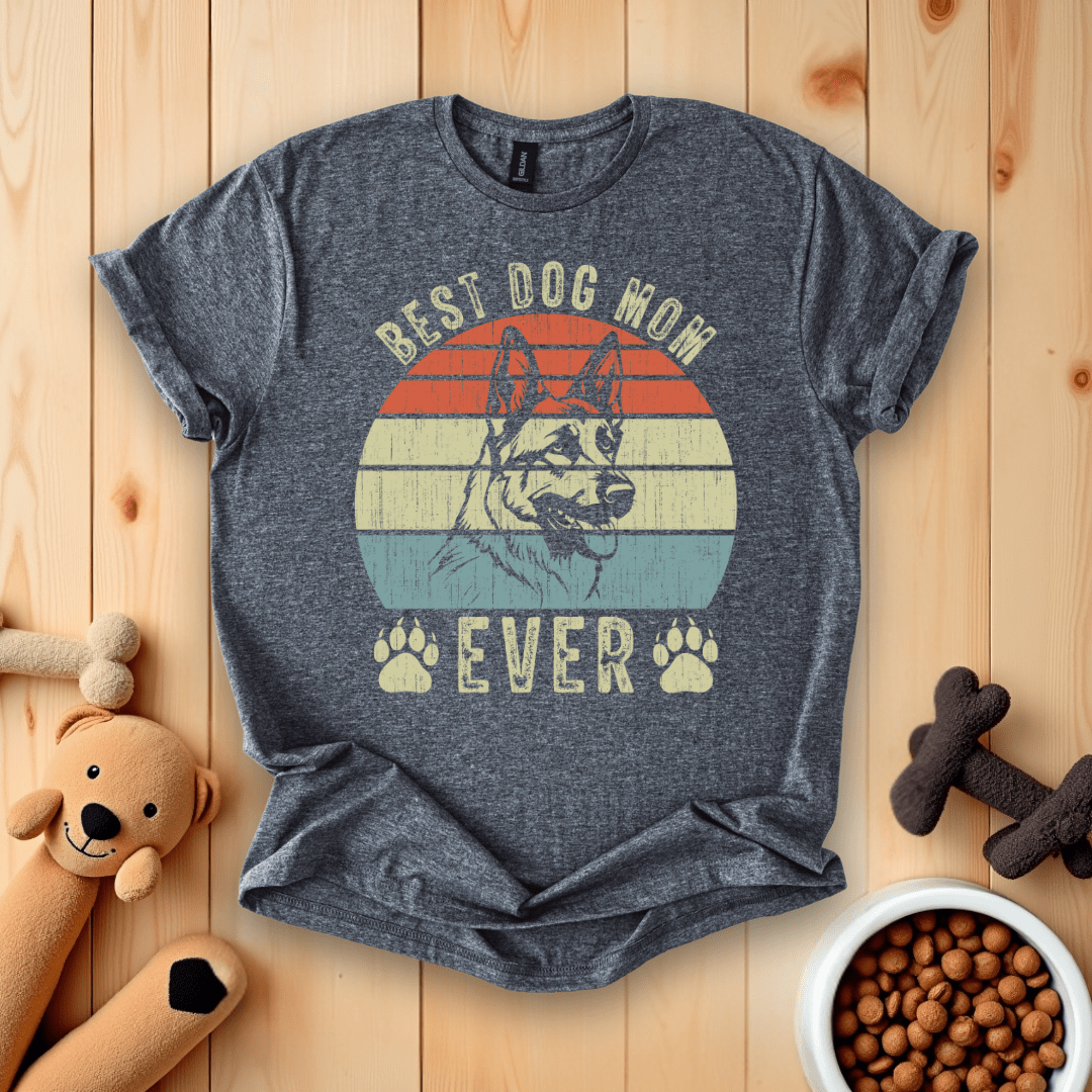 Dark Heather / S Best Dog Mom Ever T-Shirt