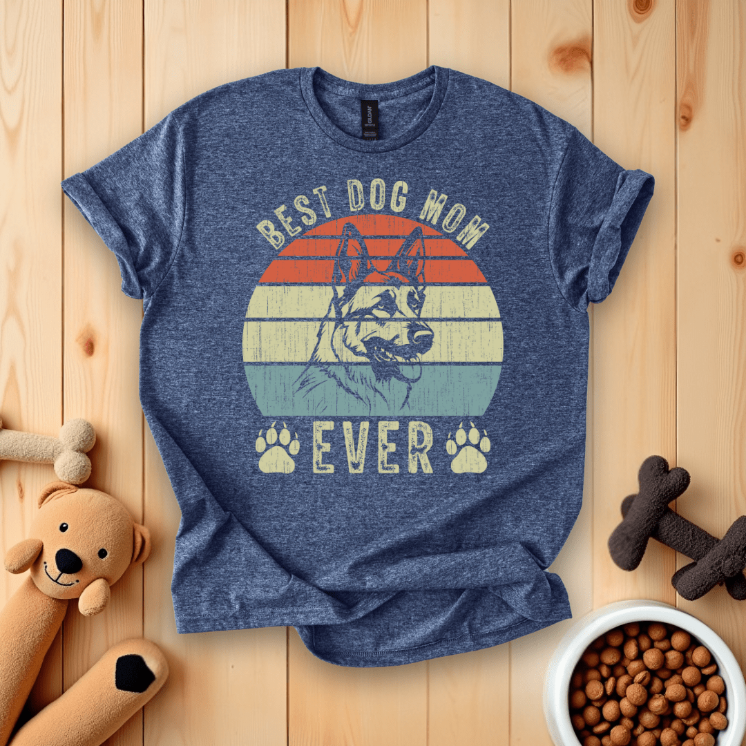 Heather Navy / S Best Dog Mom Ever T-Shirt