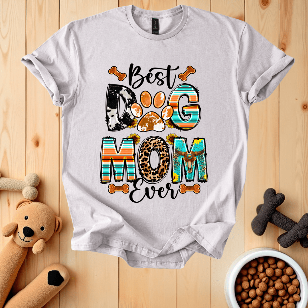Ice Grey / S Best Dog Mom Ever T-Shirt