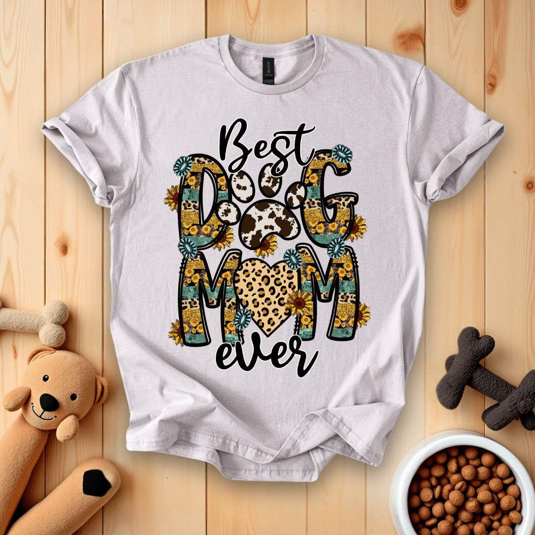Ice Grey / S Best Dog Mom Ever T-Shirt