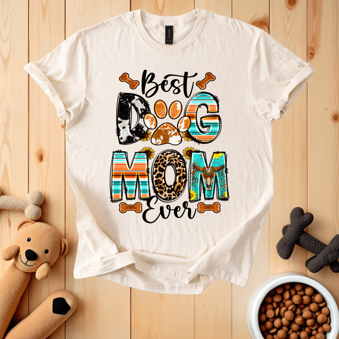 Natural / S Best Dog Mom Ever T-Shirt