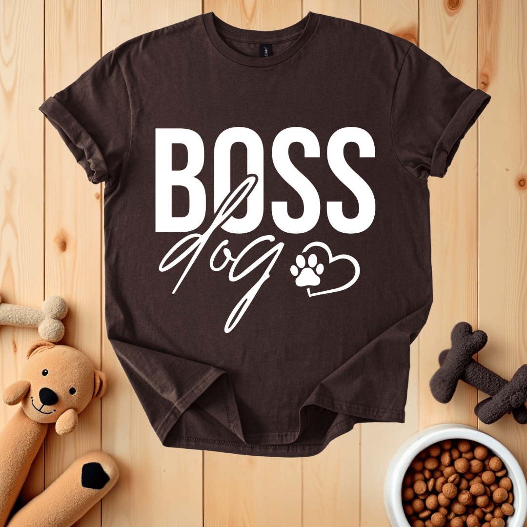 Dark Chocolate / S Boss Dog T-Shirt