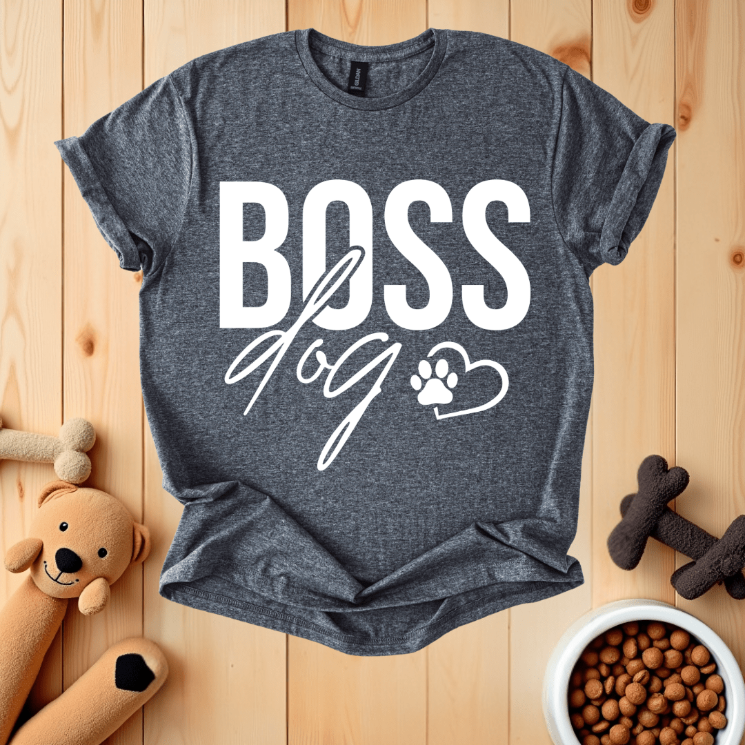 Dark Heather / S Boss Dog T-Shirt