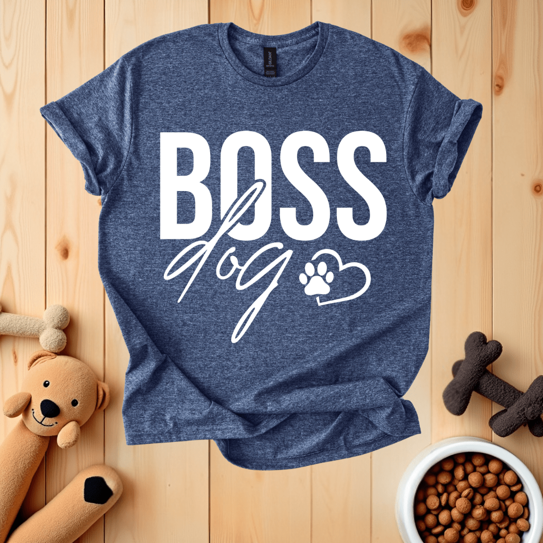 Heather Navy / S Boss Dog T-Shirt