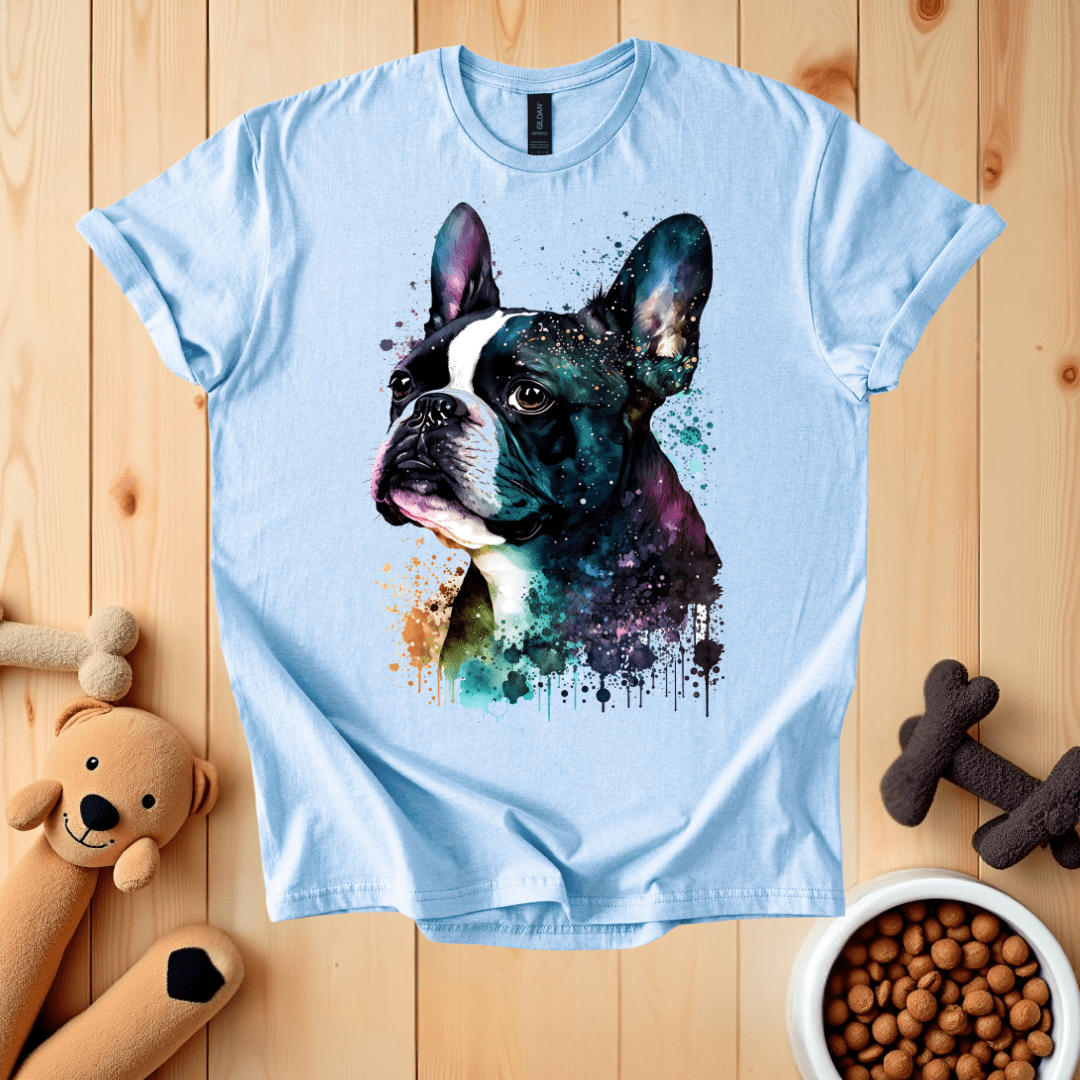Light Blue / S Boston Terrier Dog T-Shirt
