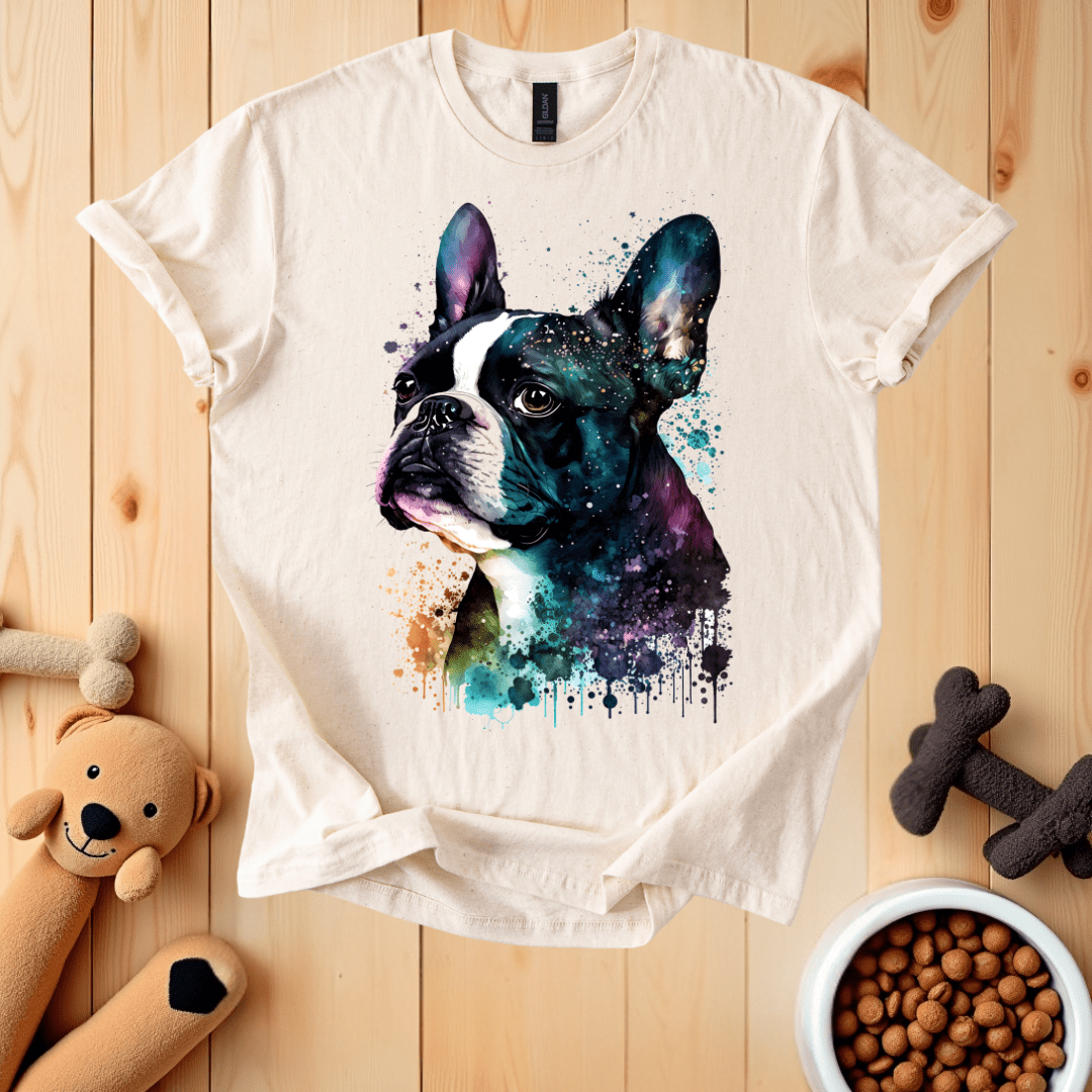 Natural / S Boston Terrier Dog T-Shirt