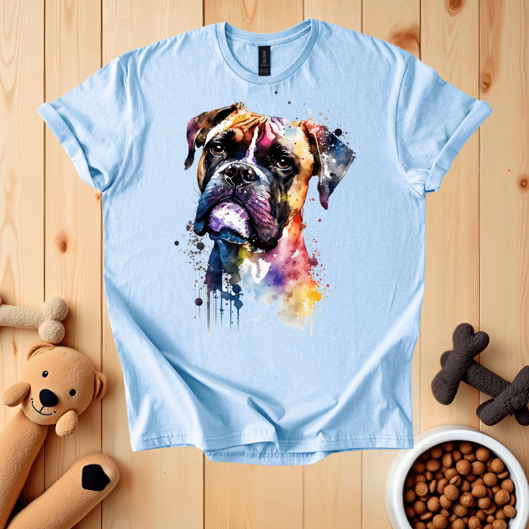Light Blue / S Boxer Dog T-Shirt