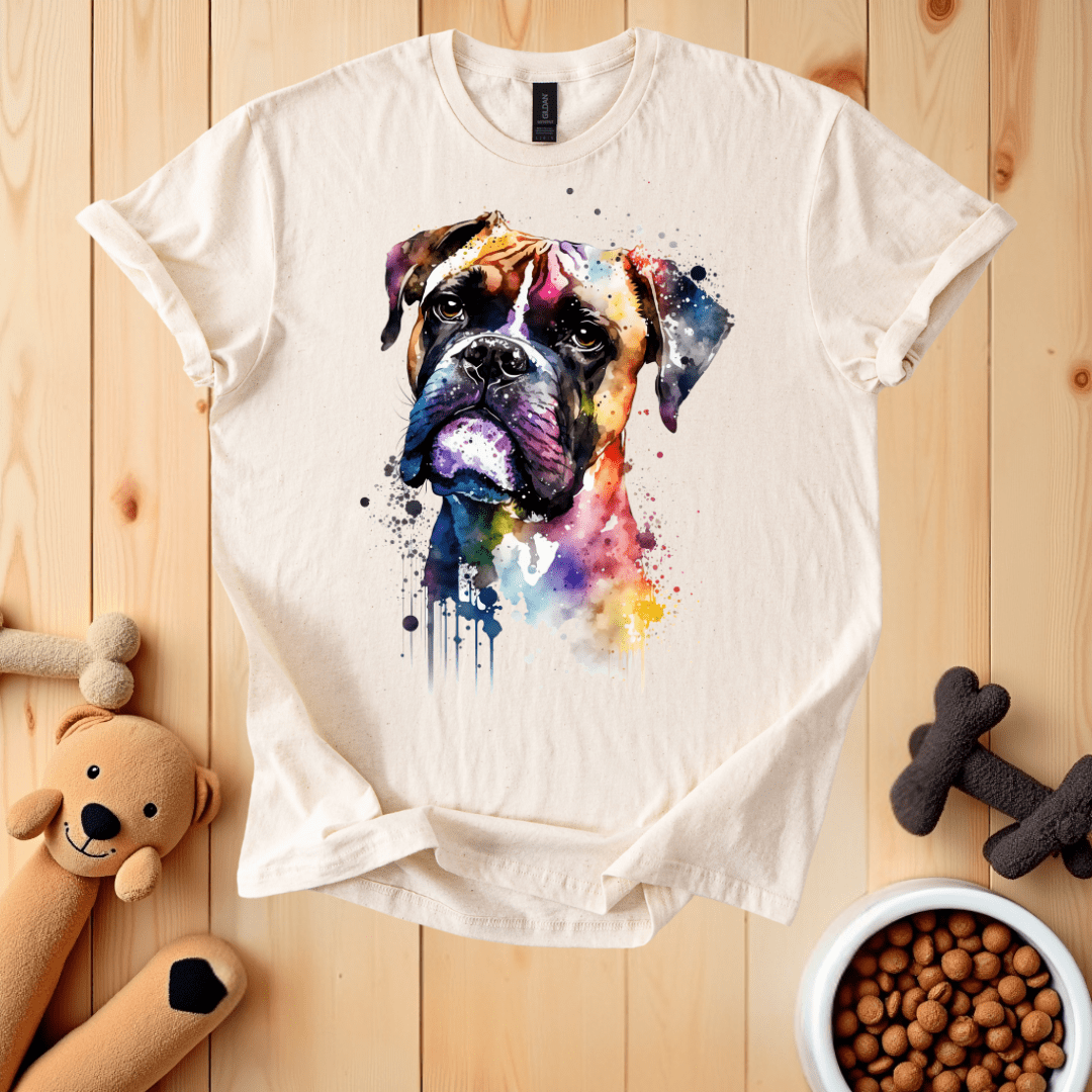Natural / S Boxer Dog T-Shirt